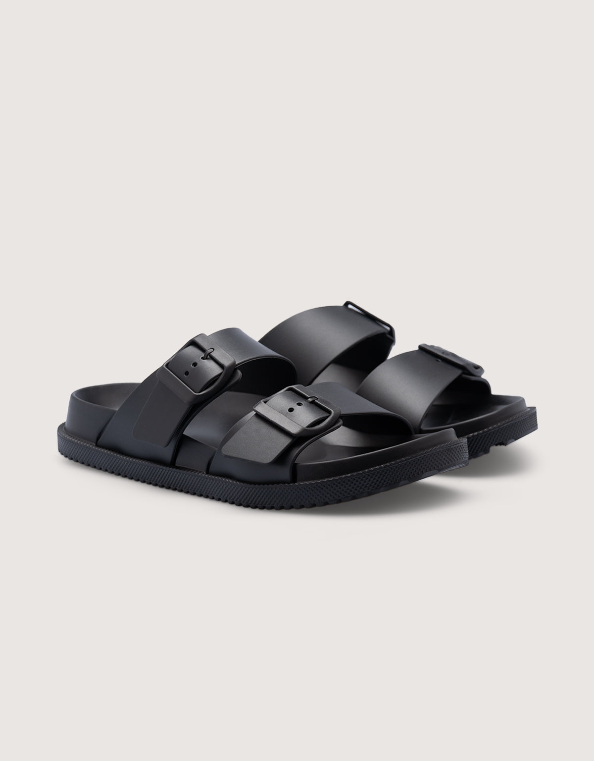 Black Buckle Sandals - Kauai