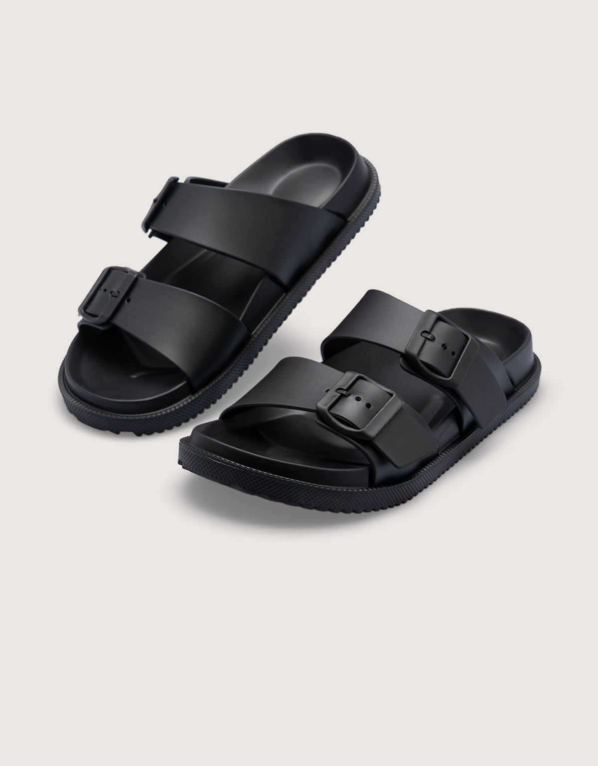 Black Buckle Sandals - Kauai