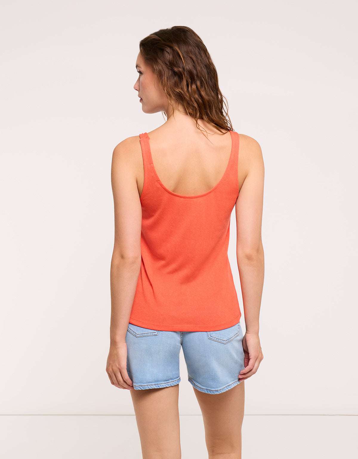 Papaya Knotted Vest Top – Dixie