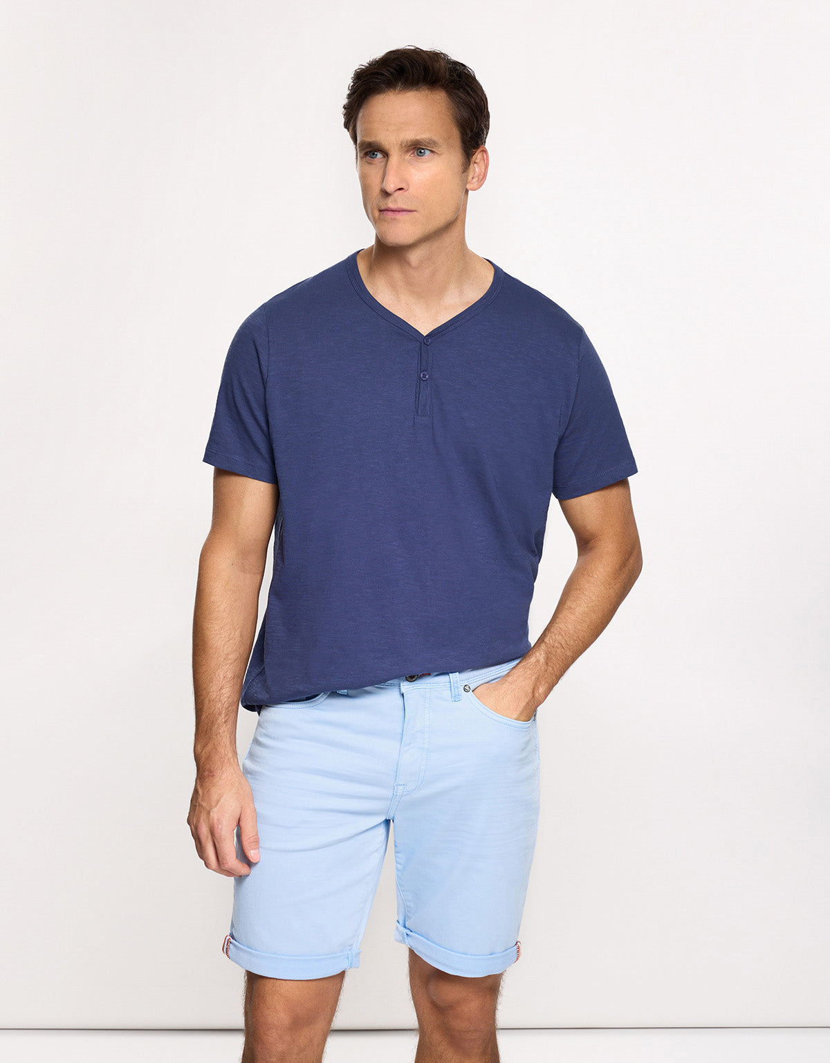 Blue Denim Bermuda Shorts - Palm Beach