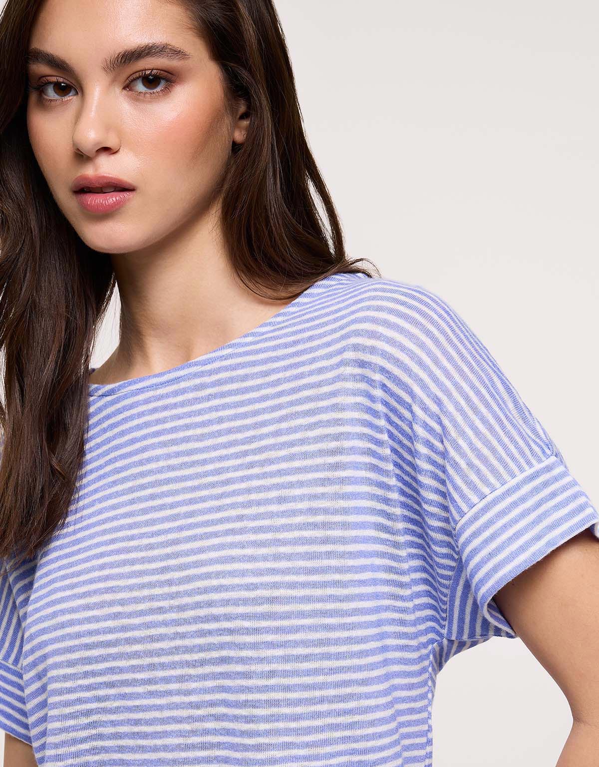 Camiseta Manga Corta Azul Claro - Solfidea
