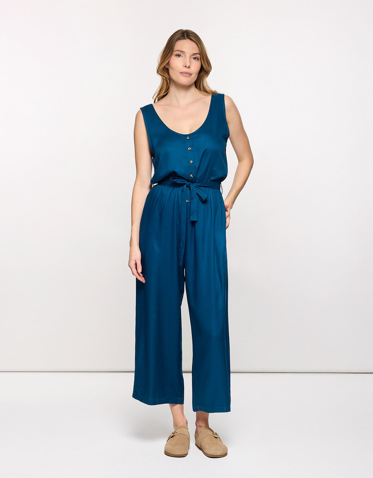 Blue Long Jumpsuit - Pavone