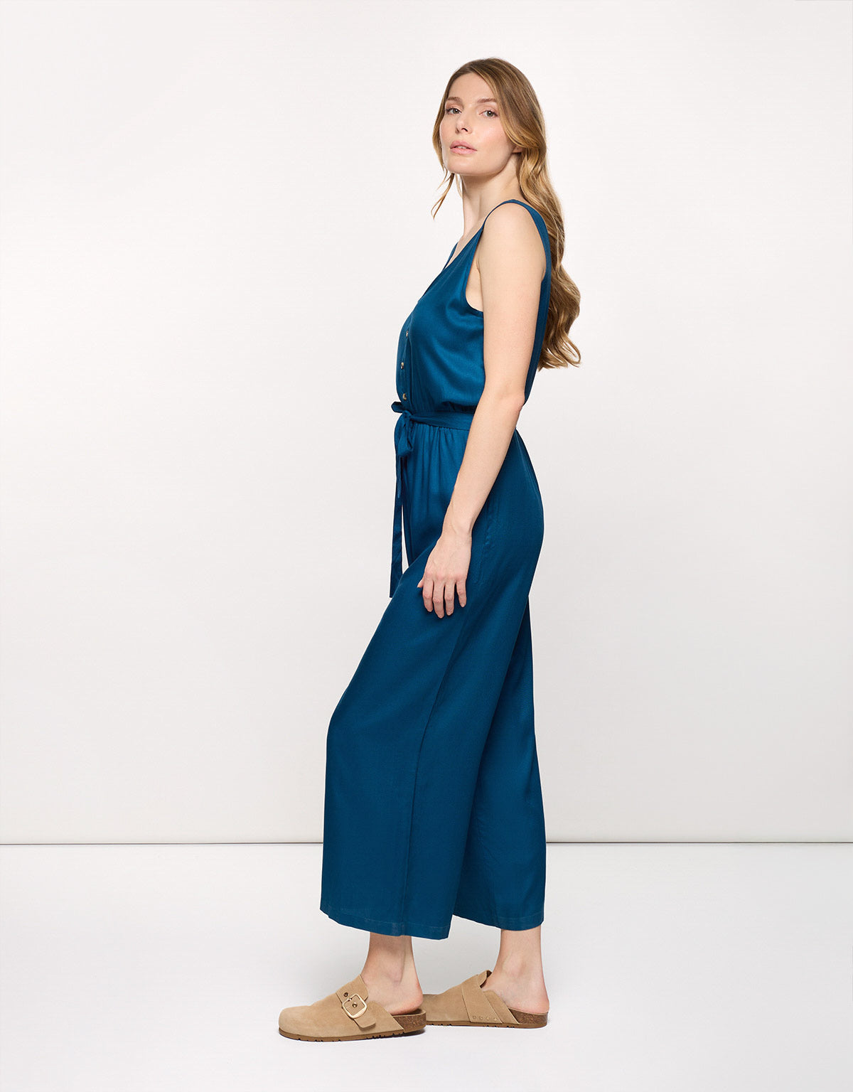 Blue Long Jumpsuit - Pavone