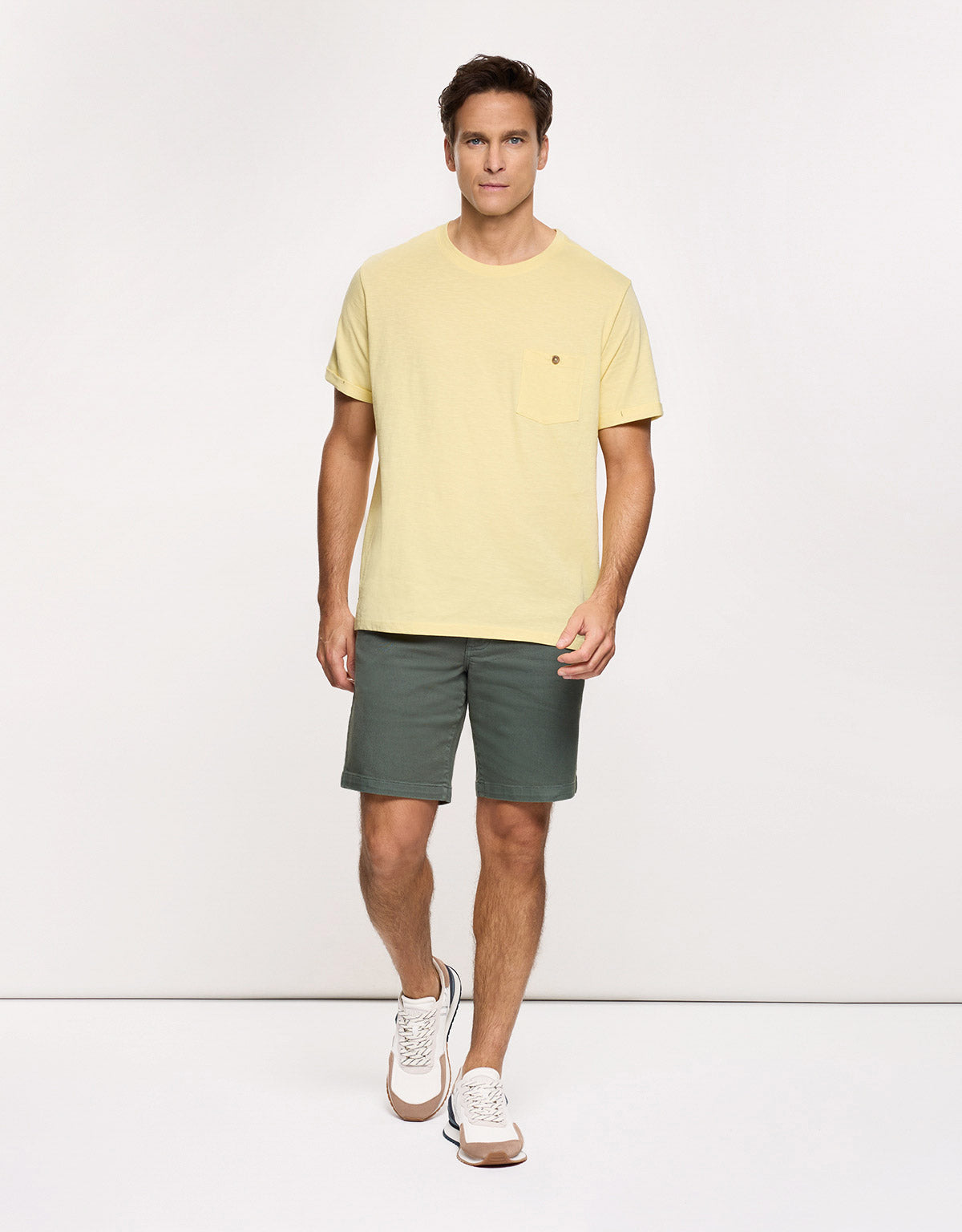 Camiseta Manga Corta Amarillo Pastel - Button 7
