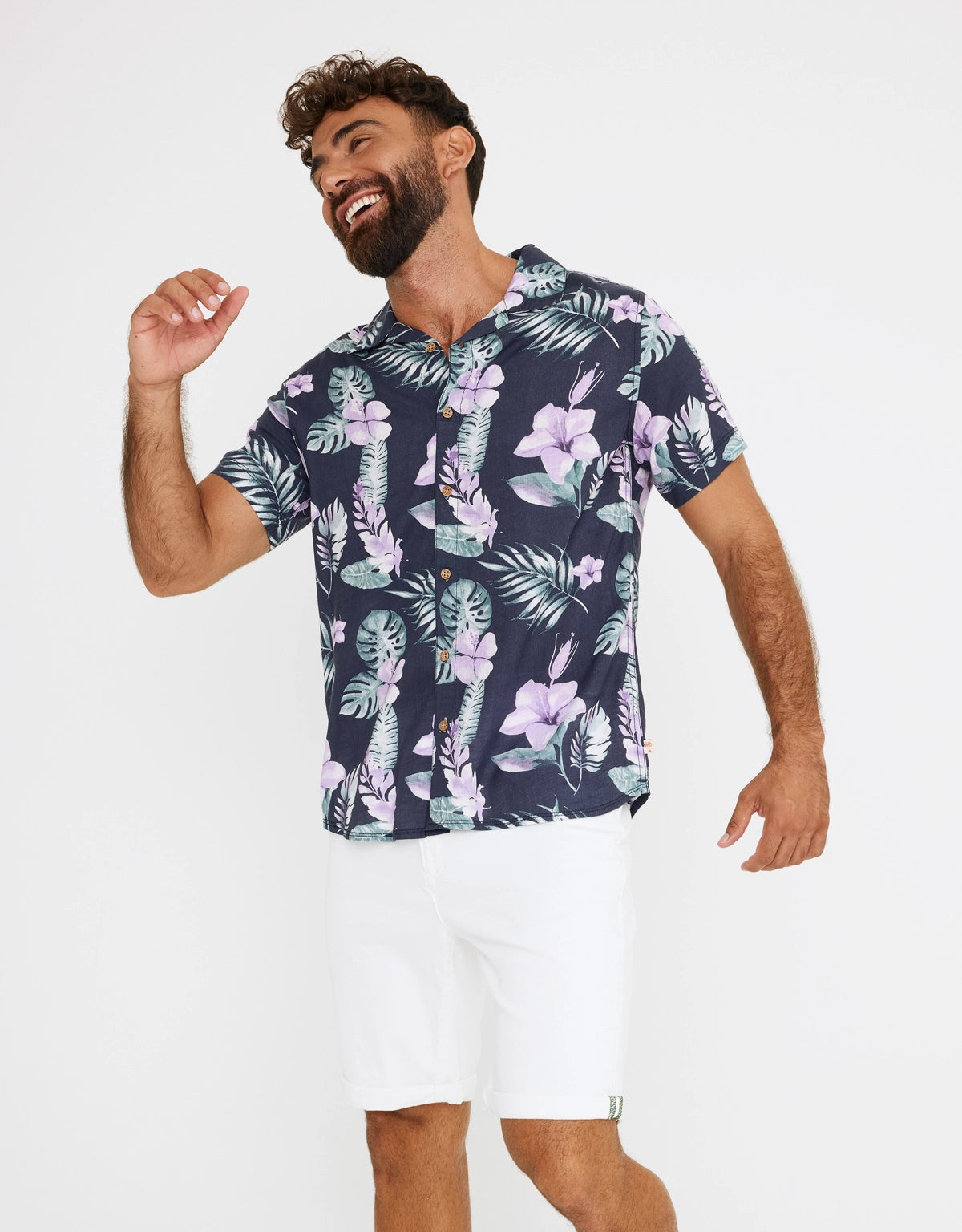 Hawaiian Print Short Sleeve Shirt - Risc