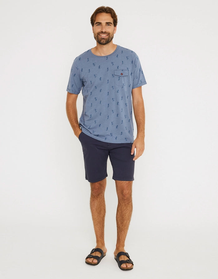 Navy Blue Short Sleeve T-shirt - Hoop