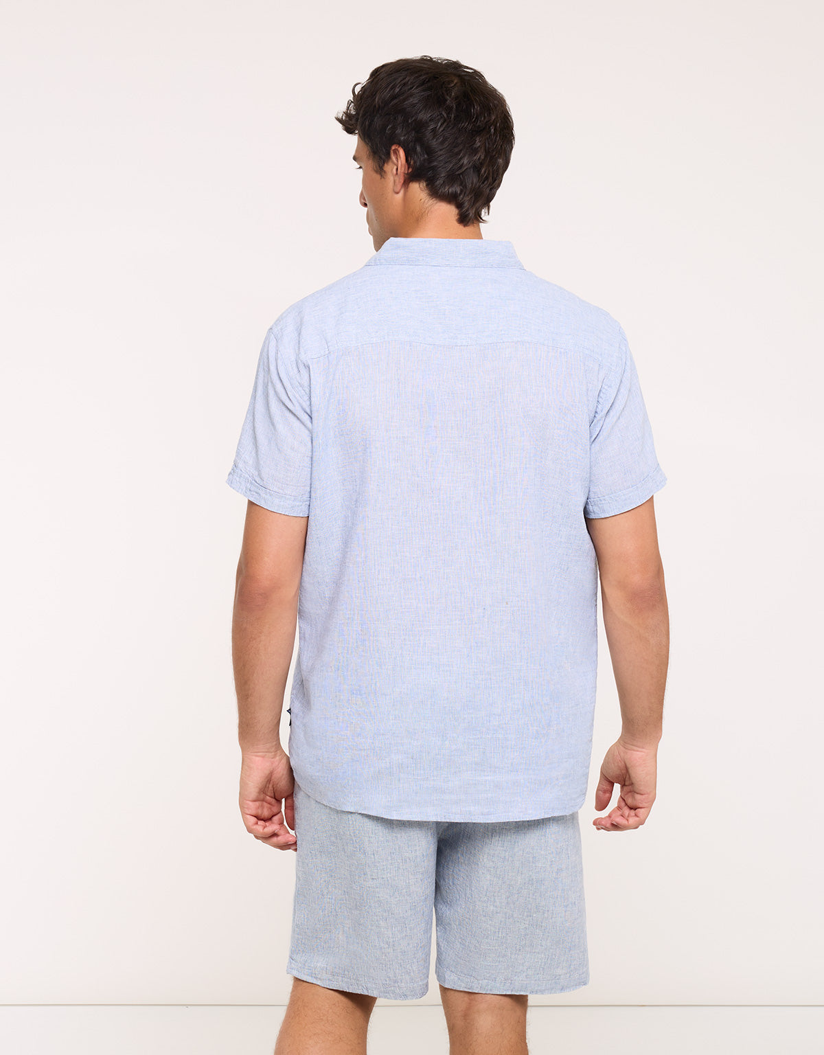 Camisa Manga Corta Azul - Elan 3