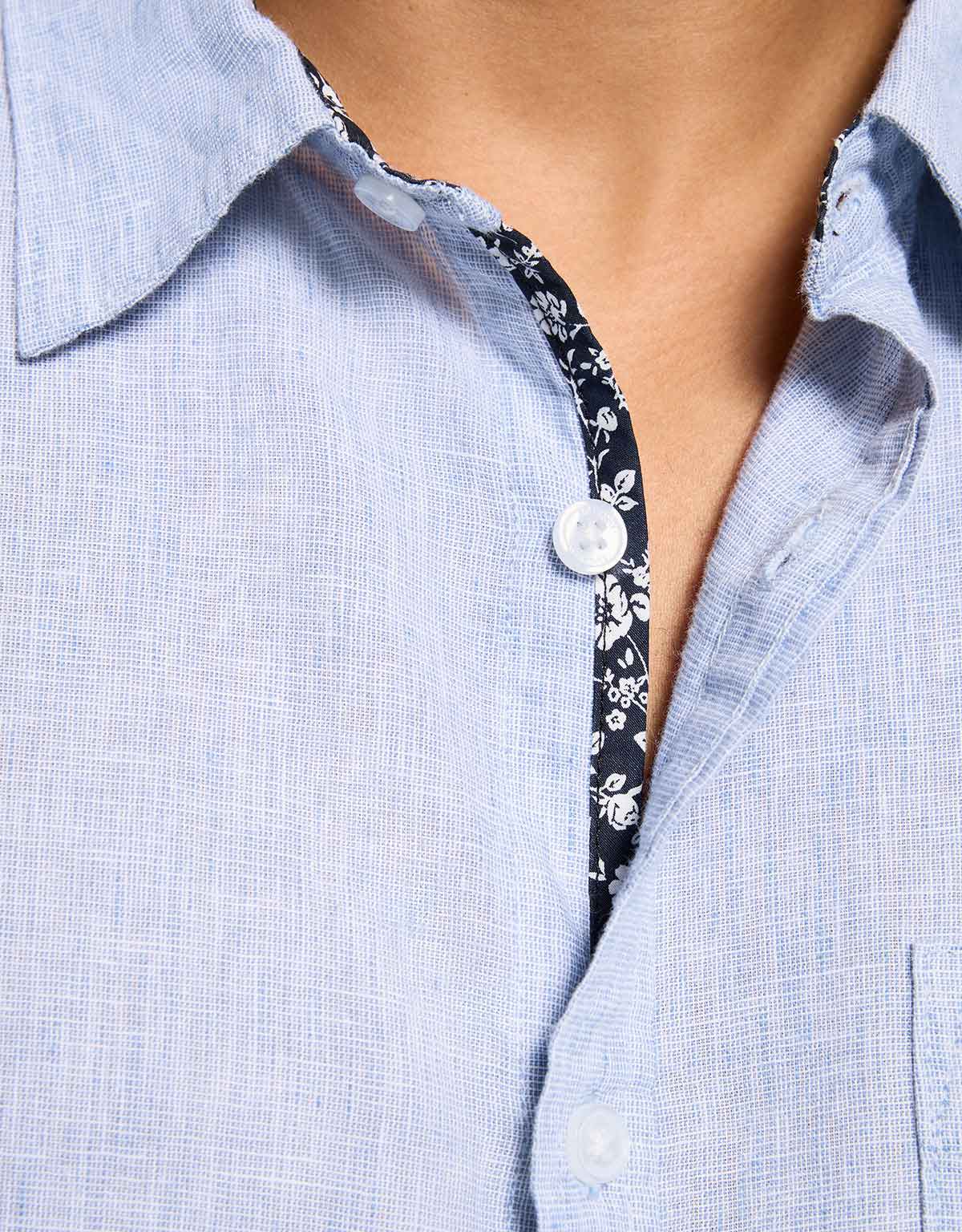 Camisa Manga Larga Azul - Sum 6