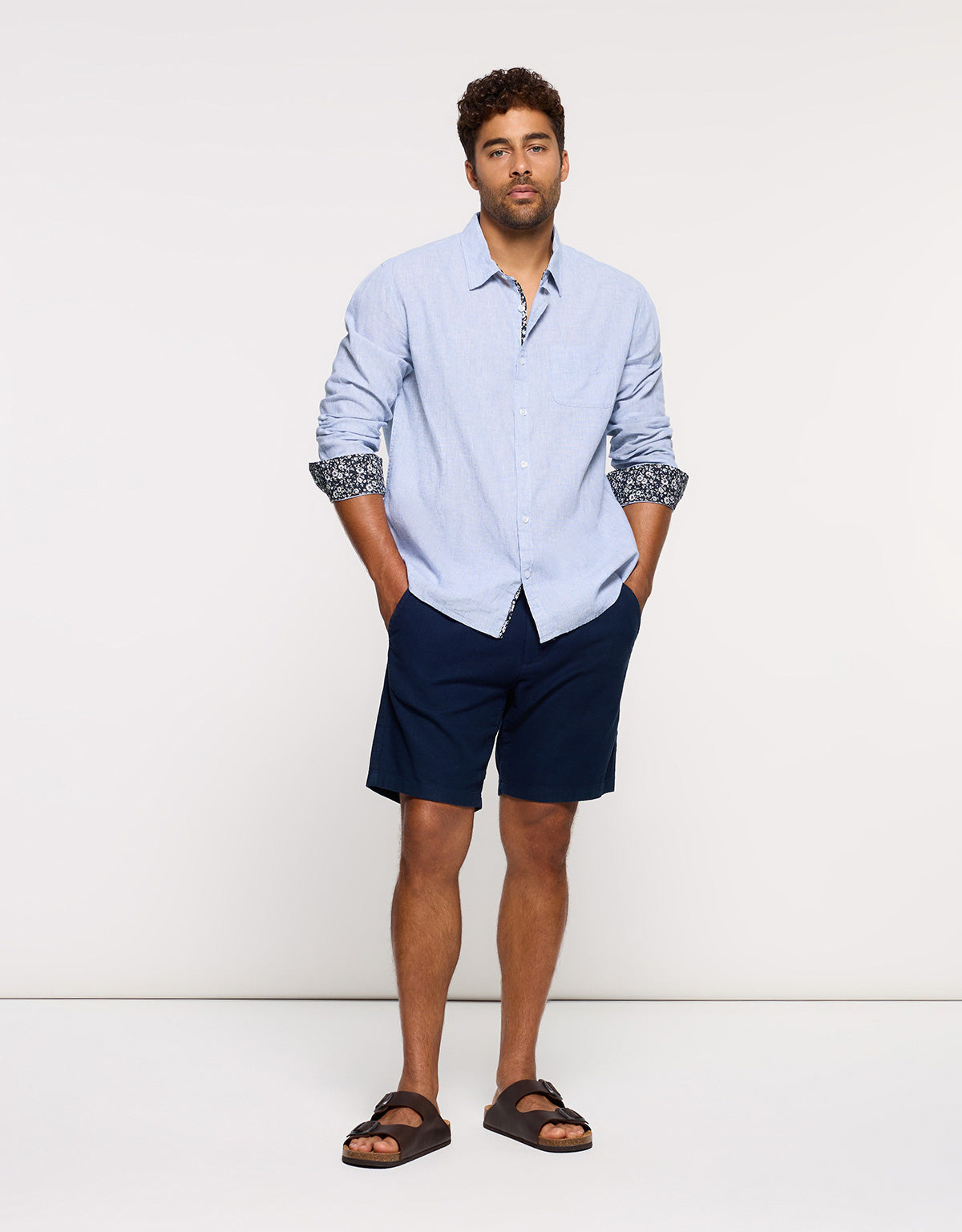 Camisa Manga Larga Azul - Sum 8