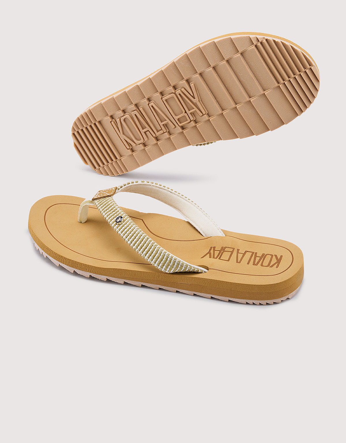 Beige Wedge Flip Flop - Kovira