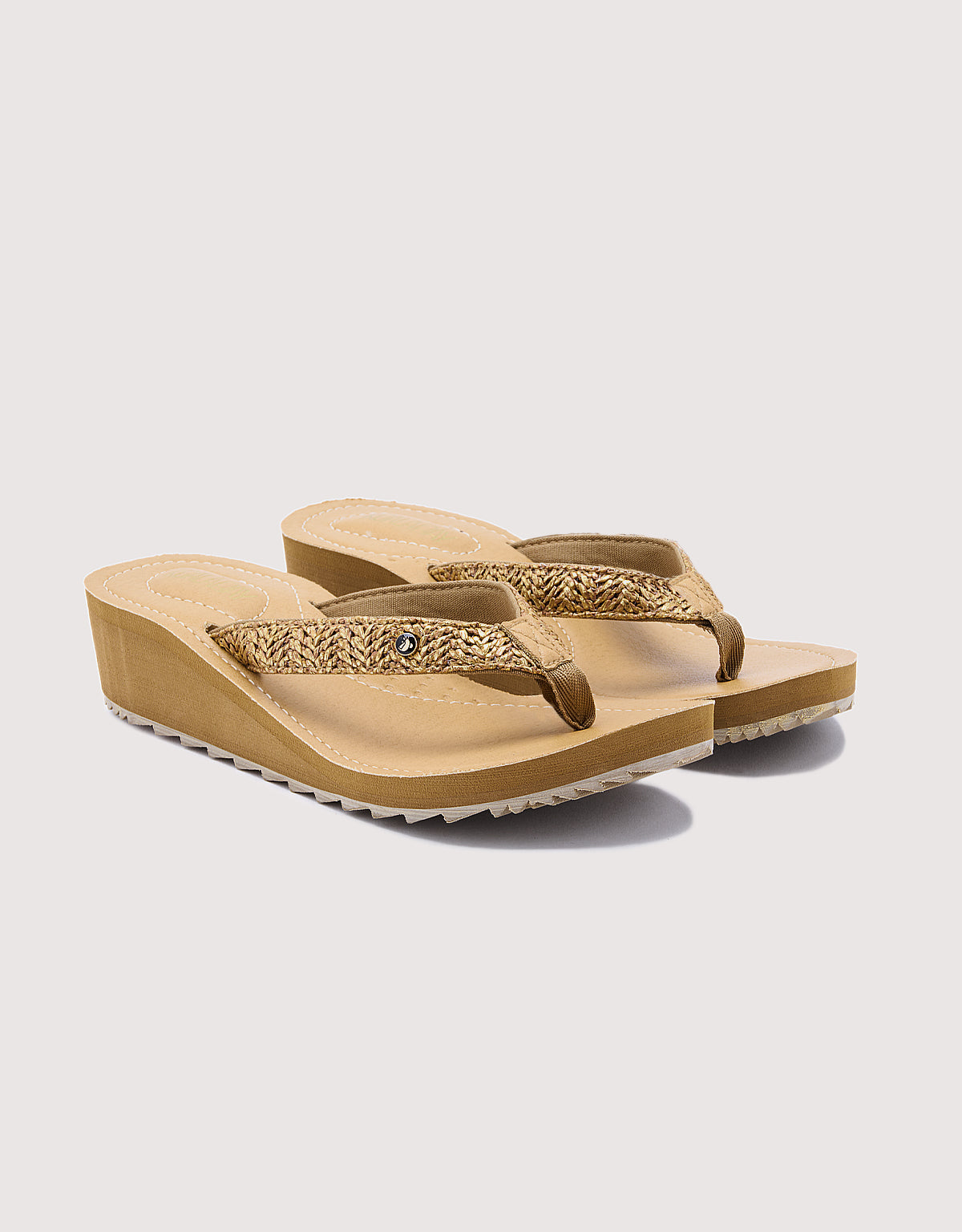 Brown Wedge Flip Flop - Levix