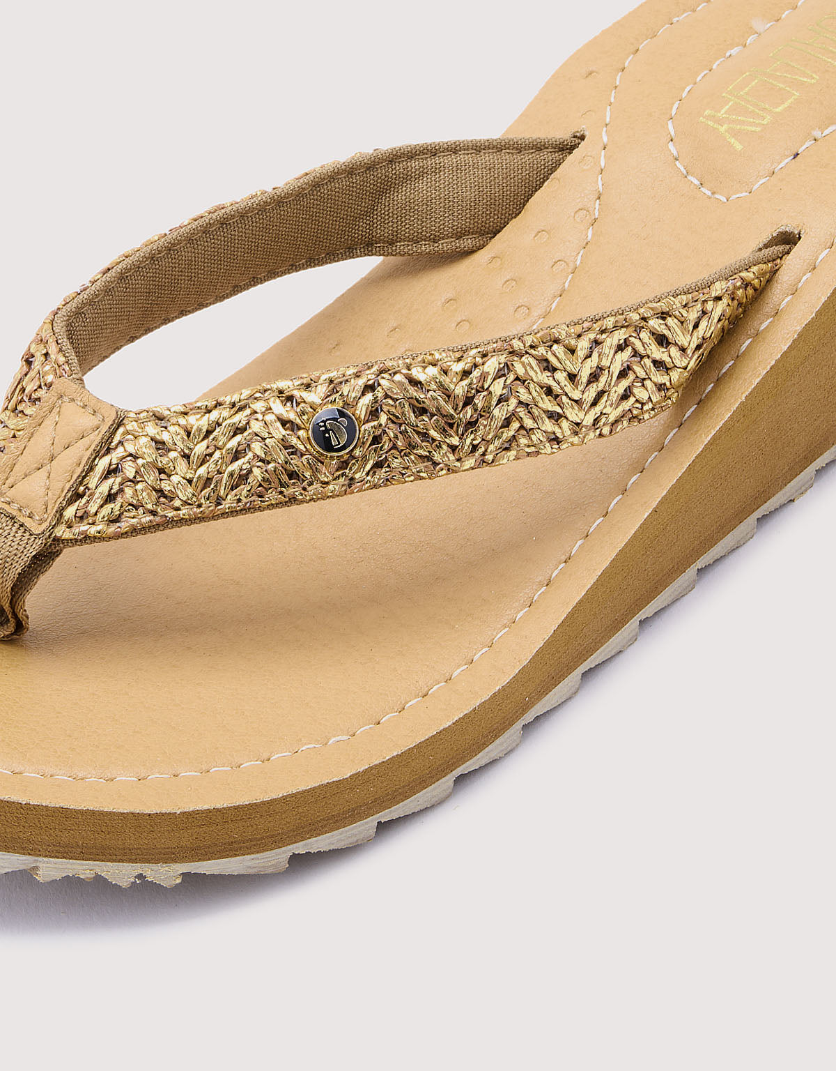 Brown Wedge Flip Flop - Levix
