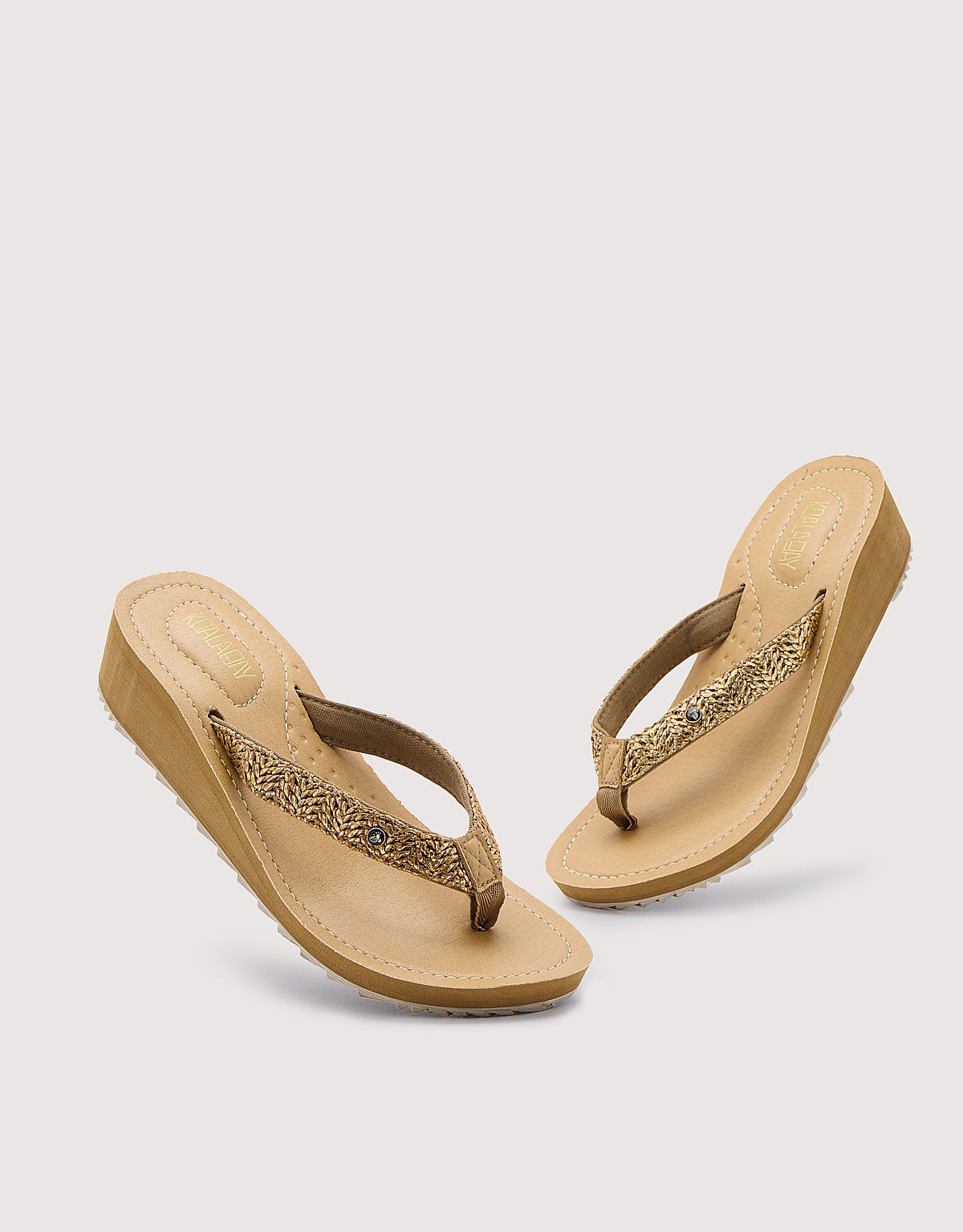 Brown Wedge Flip Flop - Levix