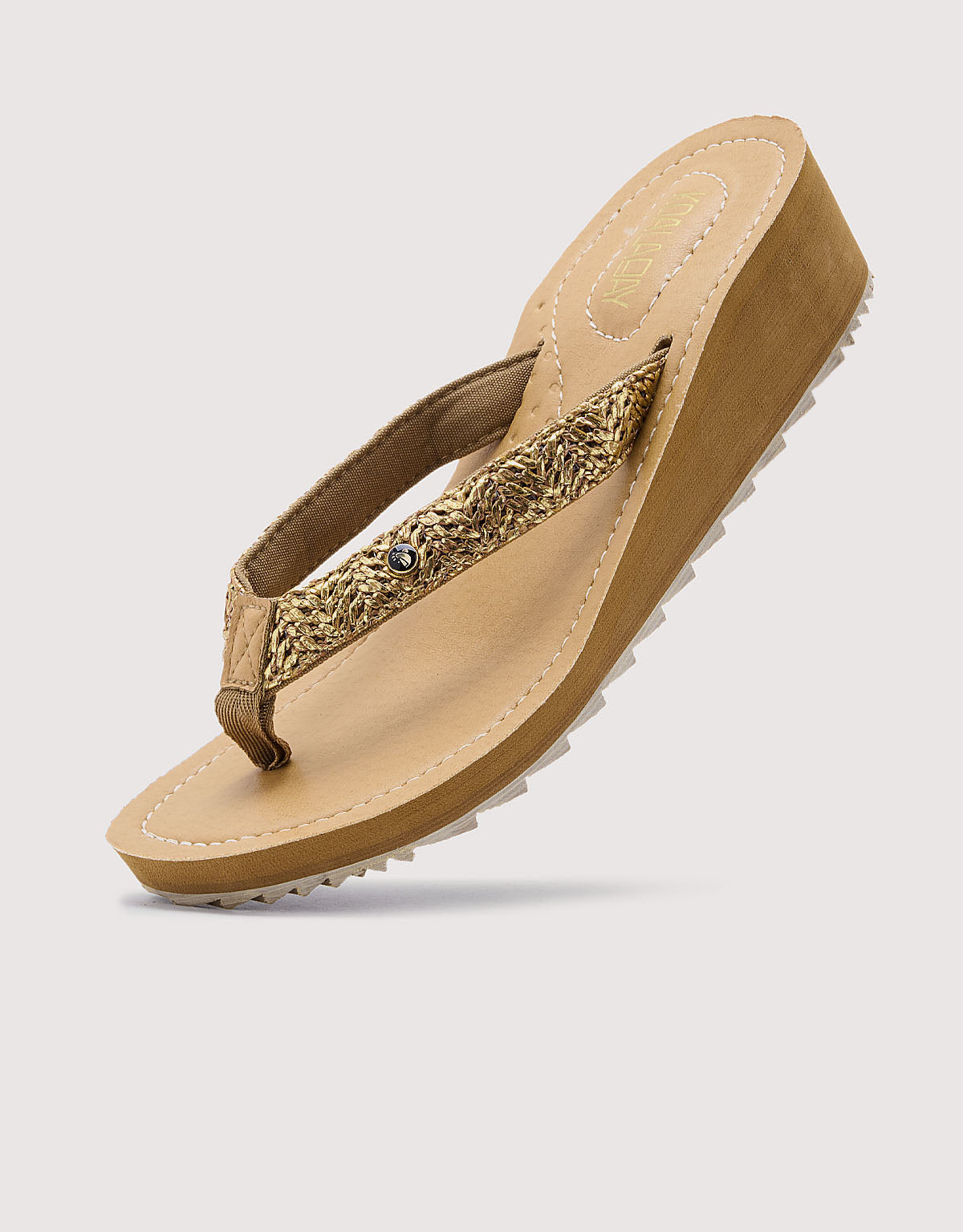 Brown Wedge Flip Flop - Levix
