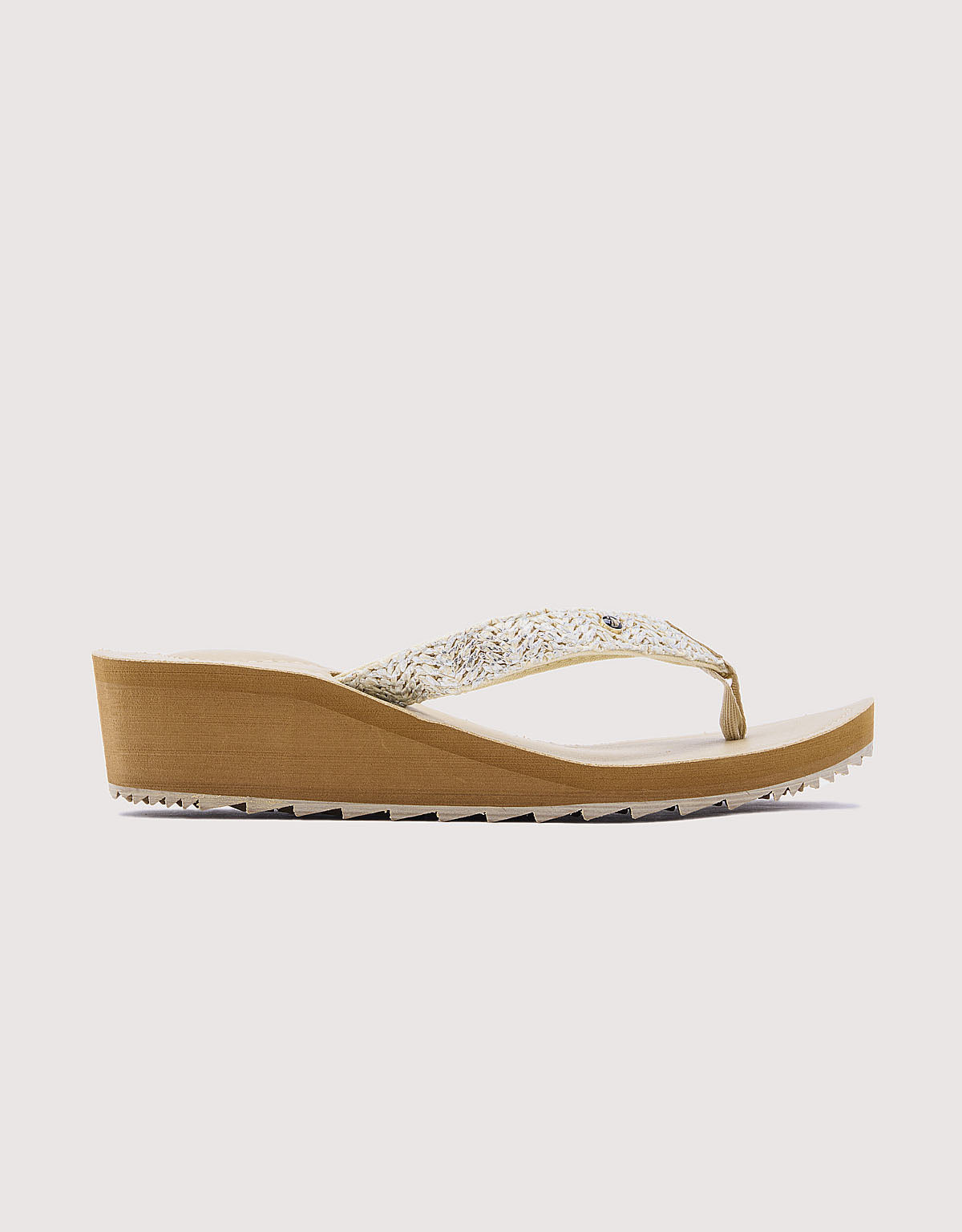 Beige Wedge Flip Flop - Levix