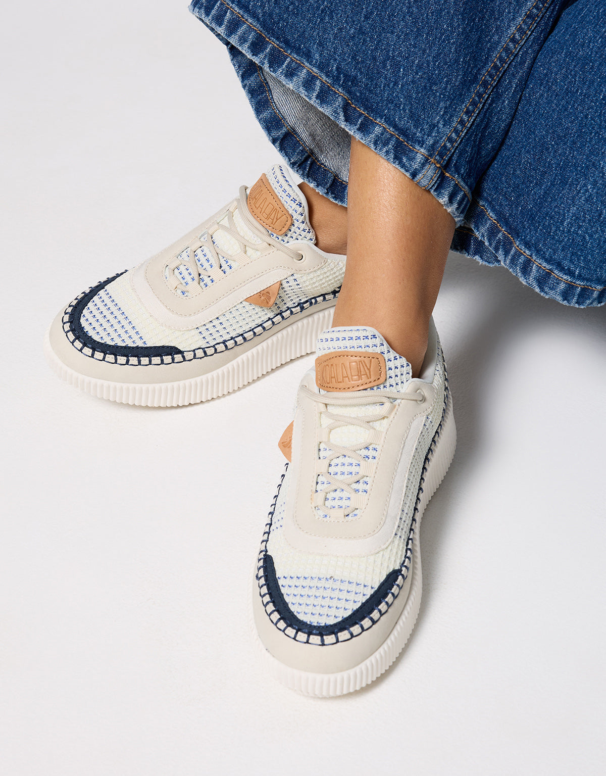 Navy Blue Platform Sneakers - Treviso