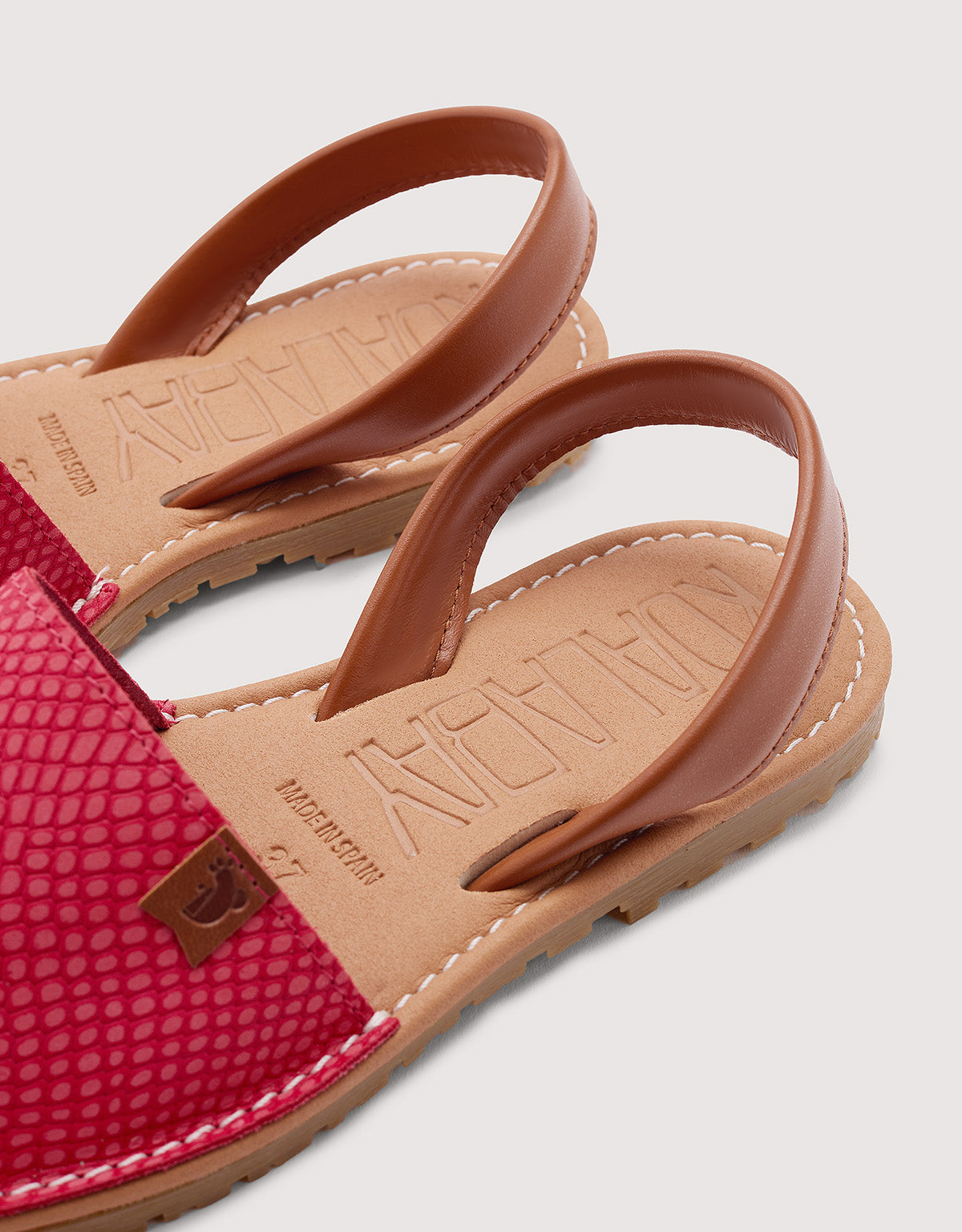 Red Menorcan Sandals - Tex