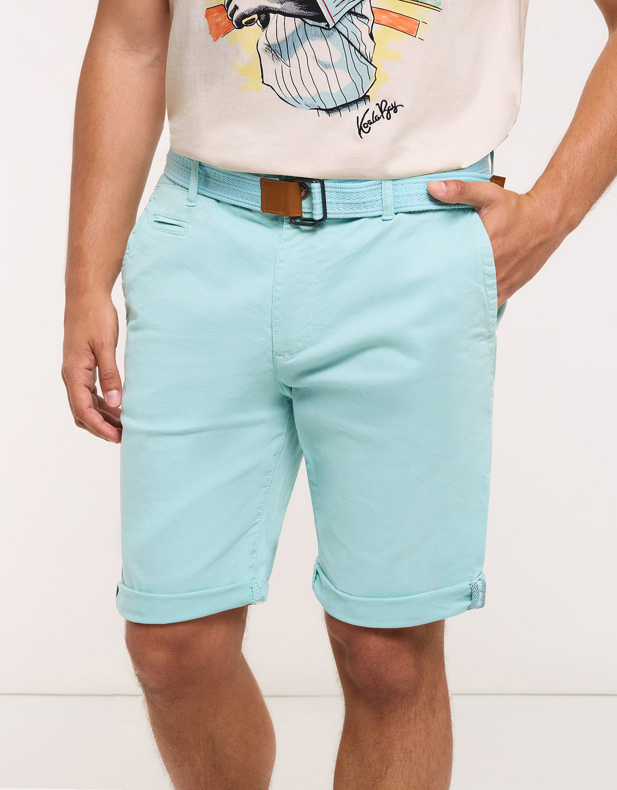 Bermuda Azul con Cinturón - Steven 3