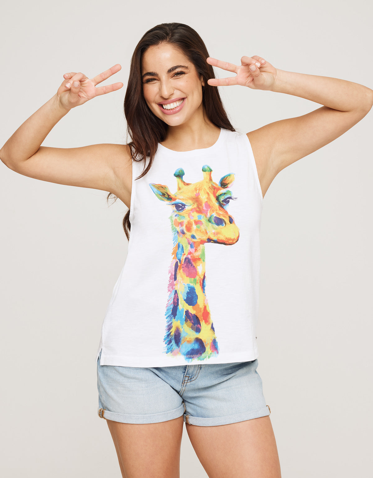 Sleeveless T-shirt white - Jarful