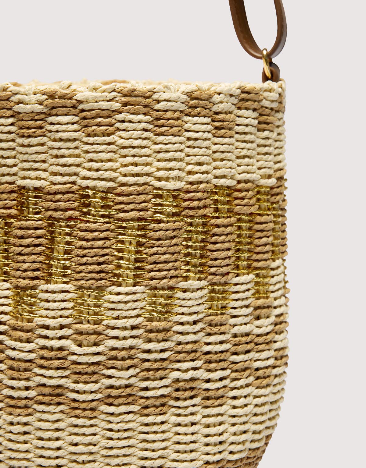 Beige Gold Crossbody Bag - Jelya