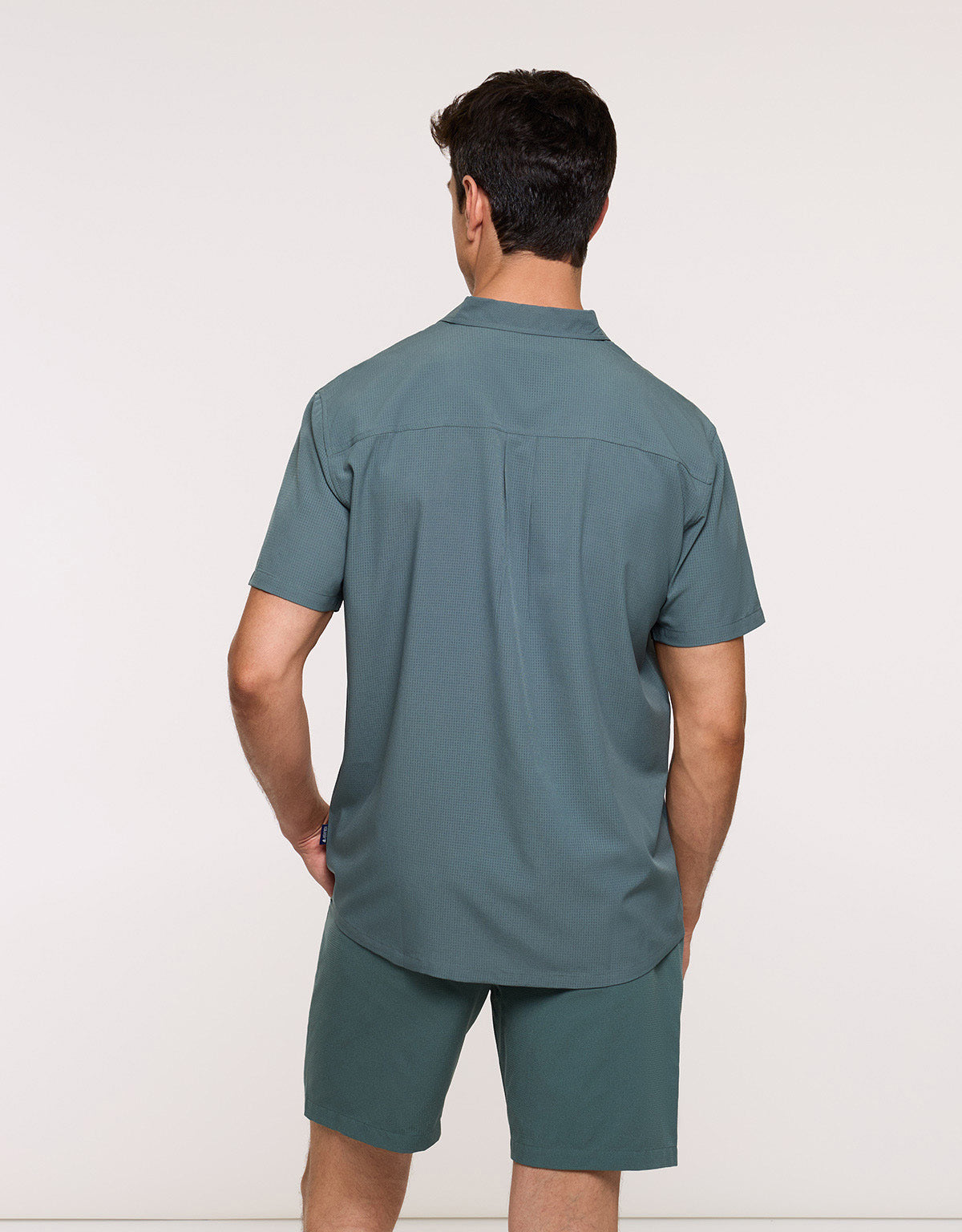 Camisa Manga Corta Verde Oscuro - Camiland 3