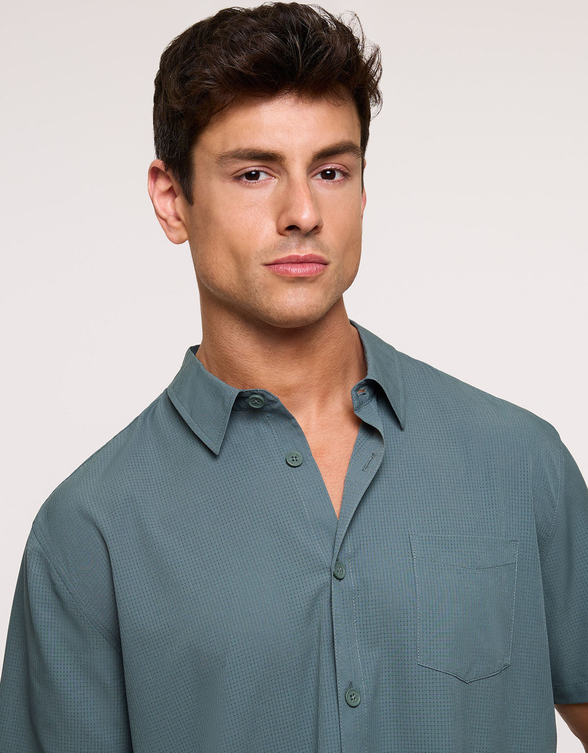 Camisa Manga Corta Verde Oscuro - Camiland 4