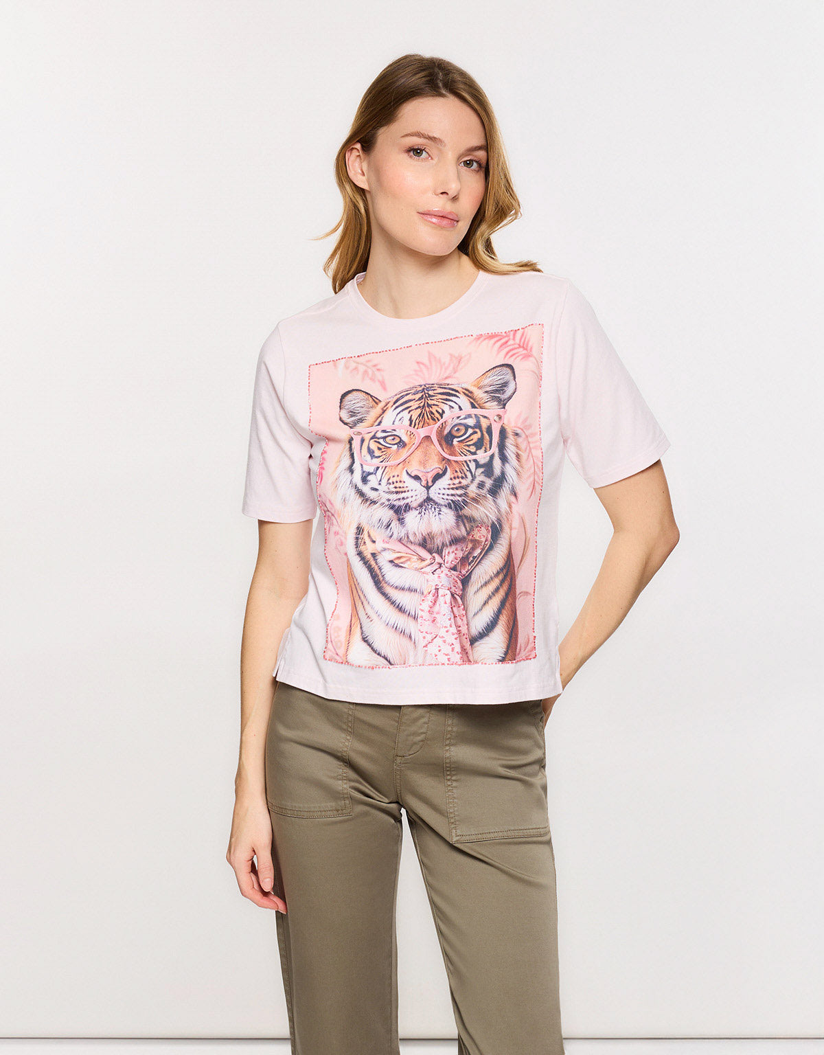Light Pink Short Sleeve T-Shirt - Tigrali