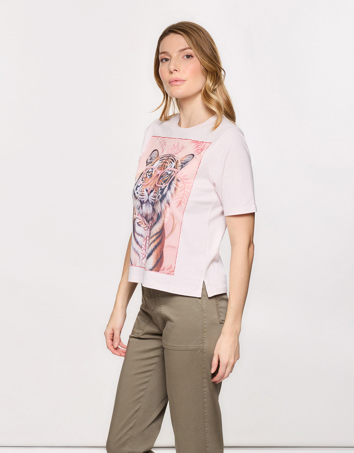 Light Pink Short Sleeve T-Shirt - Tigrali