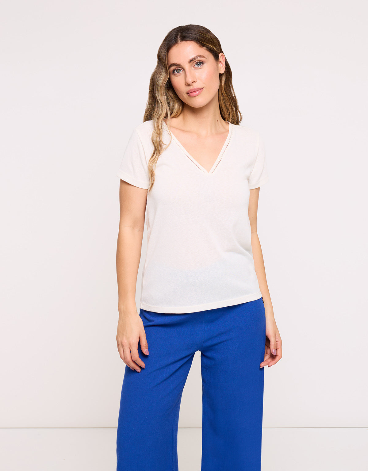 Beige Short Sleeve T-Shirt - Kipar