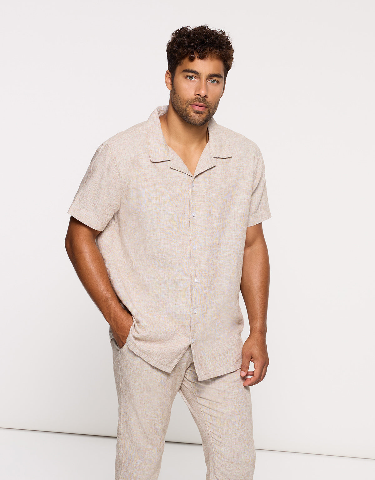 Beige Linen Shirt - Deon