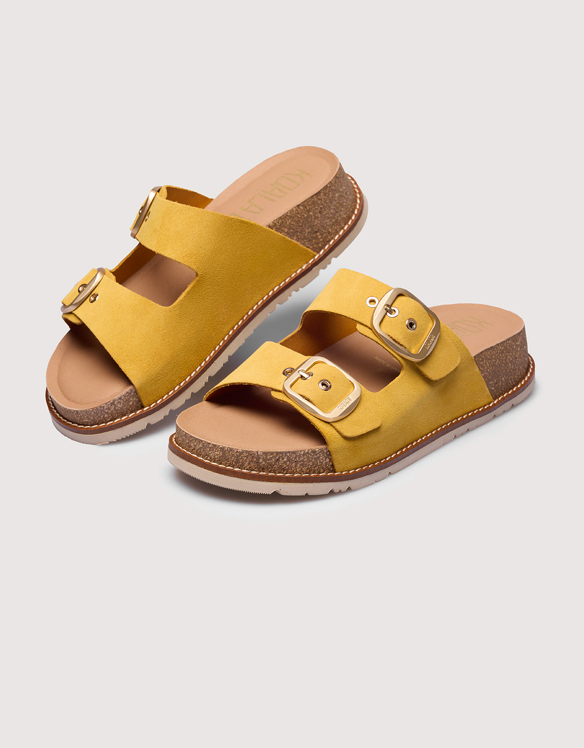 Heeled Sandal Organic Mustard Wedge - Sintran