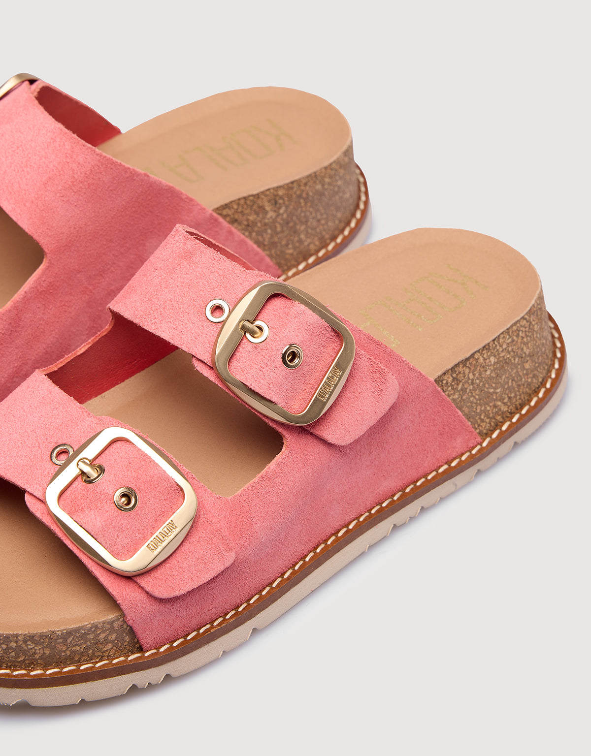 Pink Bio-Leather Wedge Sandal - Sintran