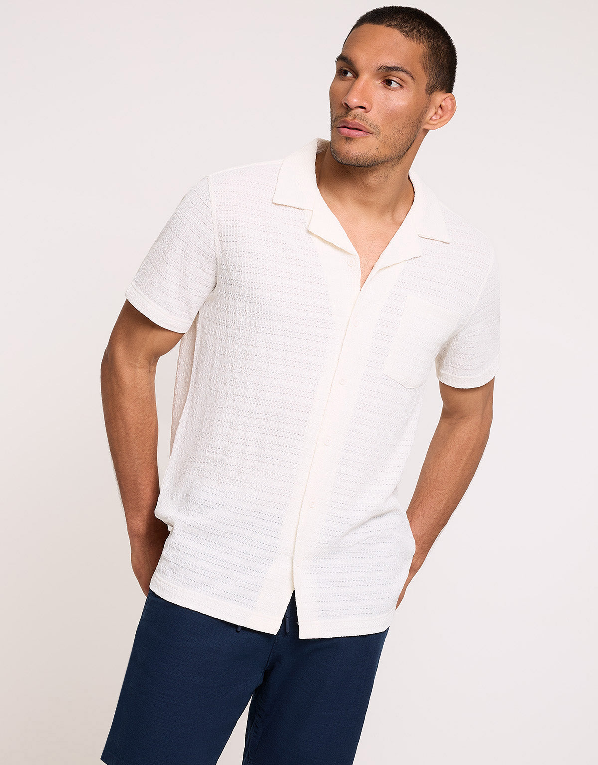 Camisa Manga Corta Blanco - Puntillet