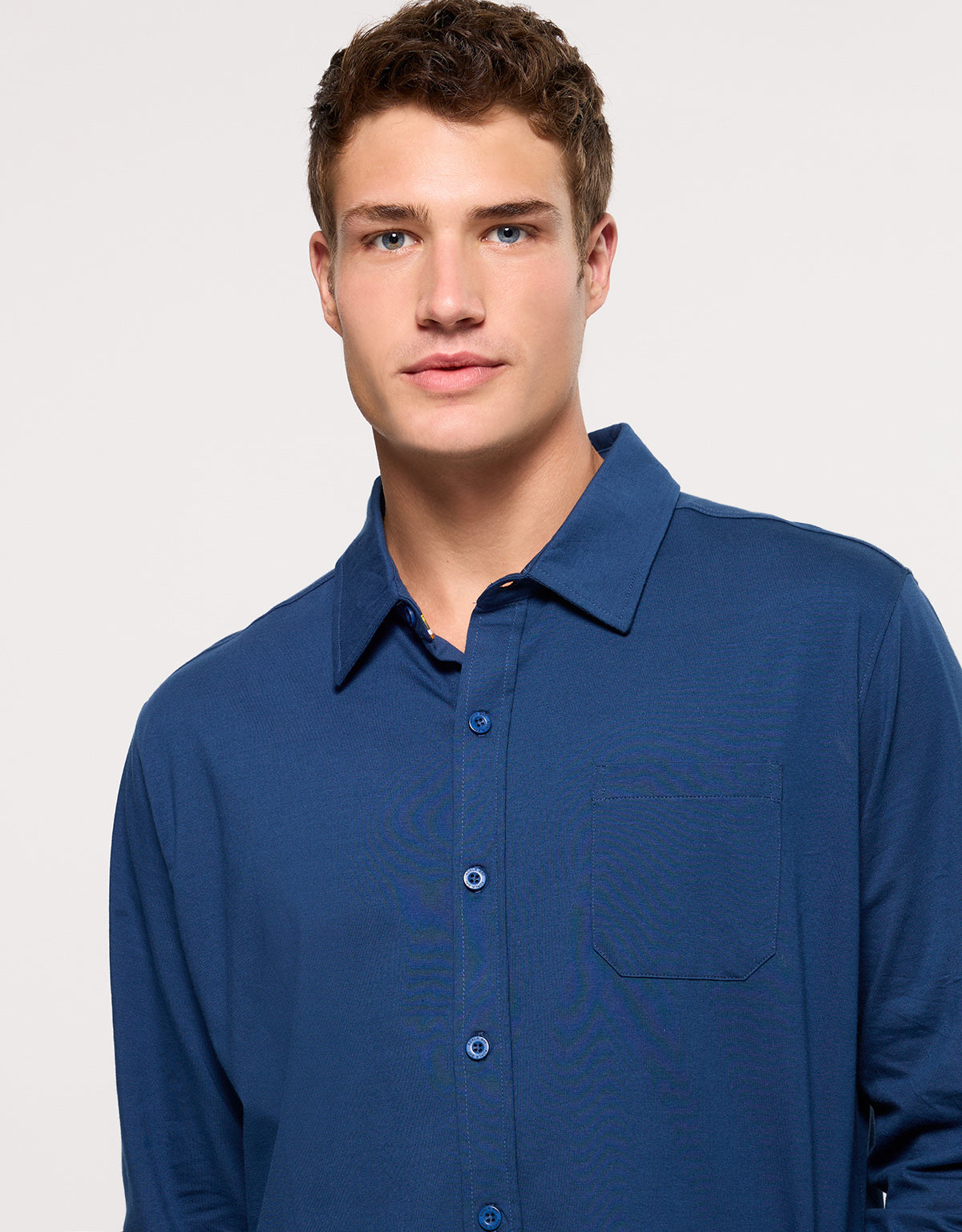 Navy Blue Long Sleeve Shirt - Niana