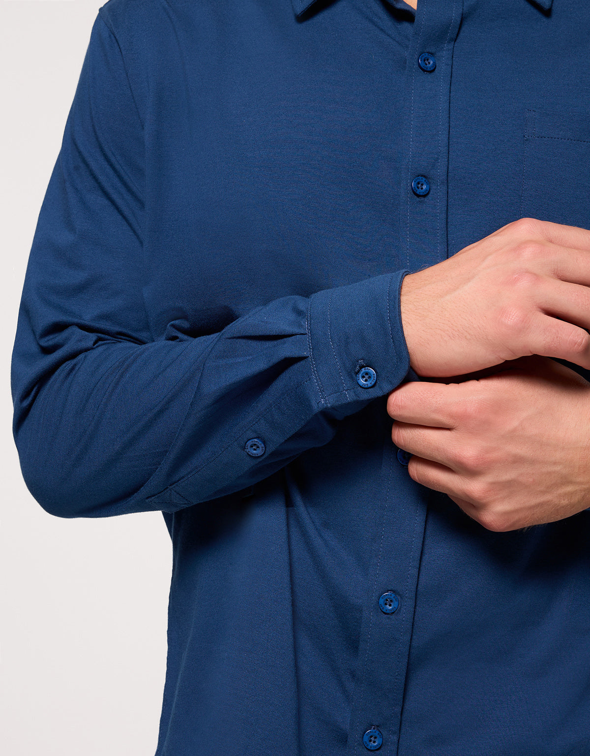 Navy Blue Long Sleeve Shirt - Niana
