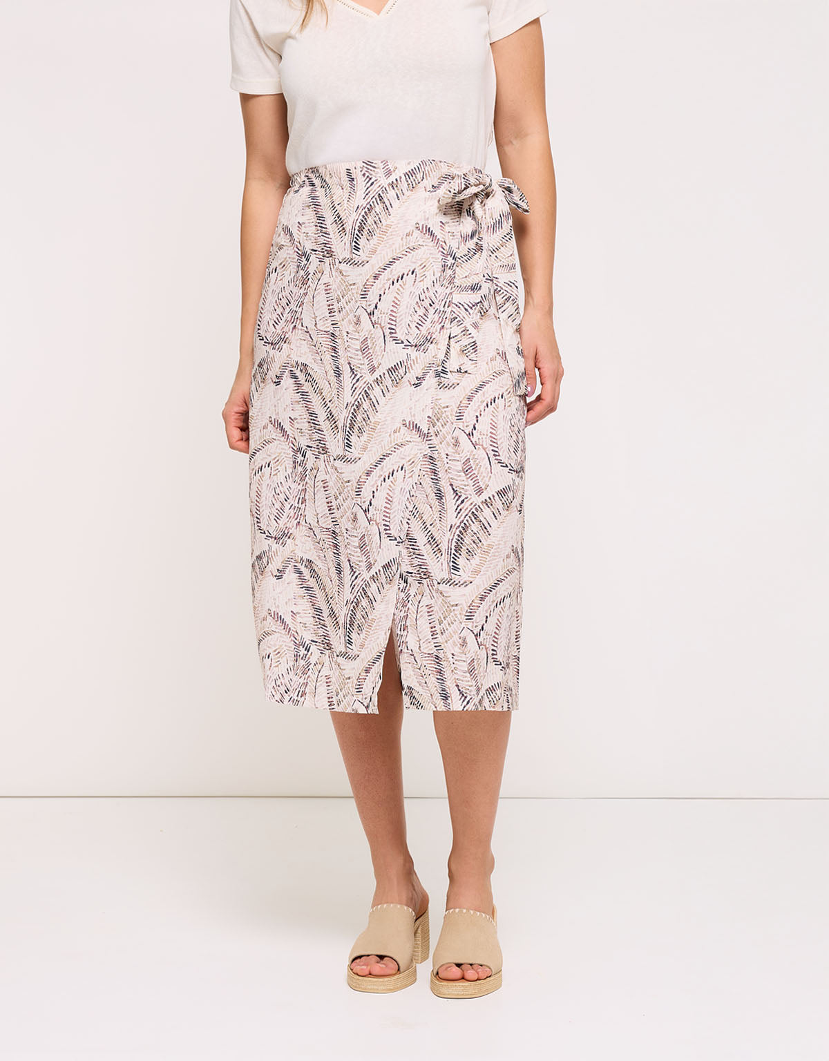 Falda Midi Beige - Mozoti