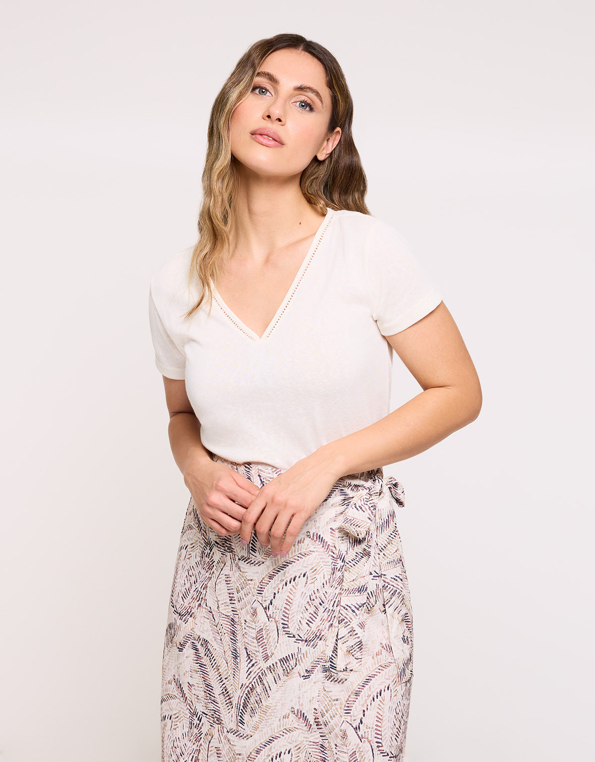 Falda Midi Beige - Mozoti