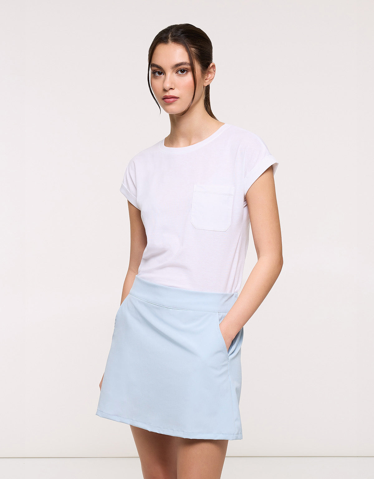Falda Mini Azul Celeste - Fabort 2