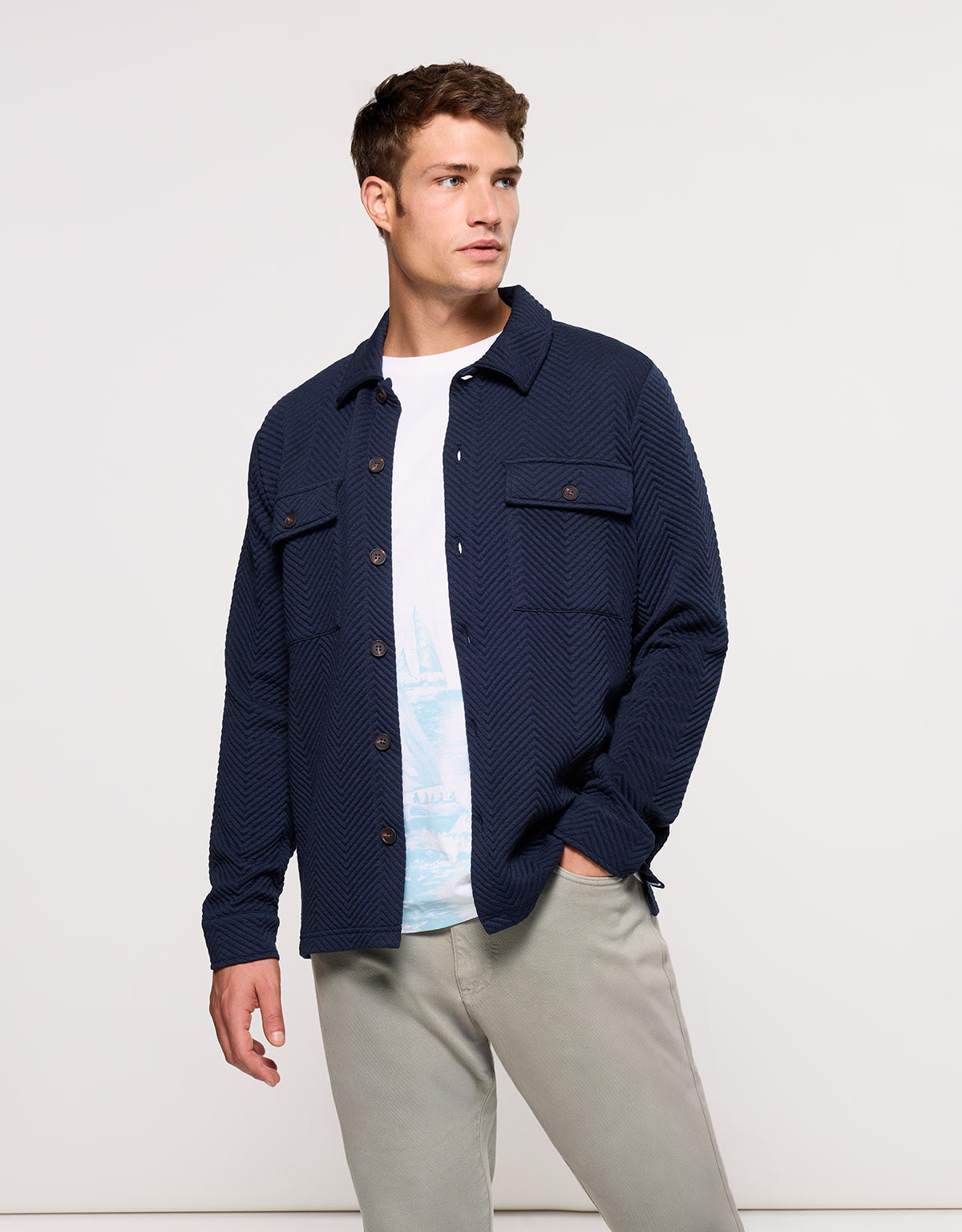 Navy Blue Overshirt - Erie