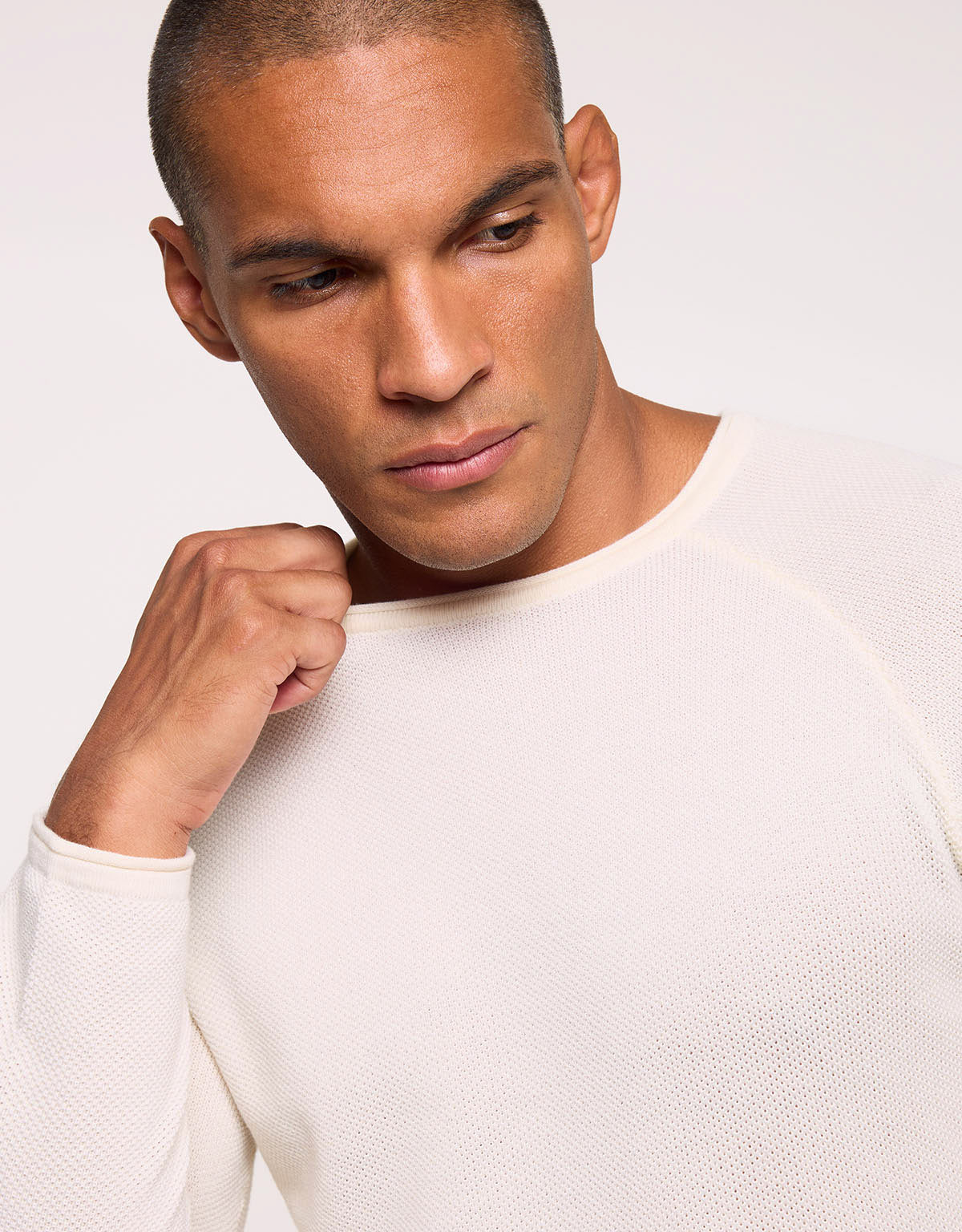 White Long-Sleeve Sweater - Forz