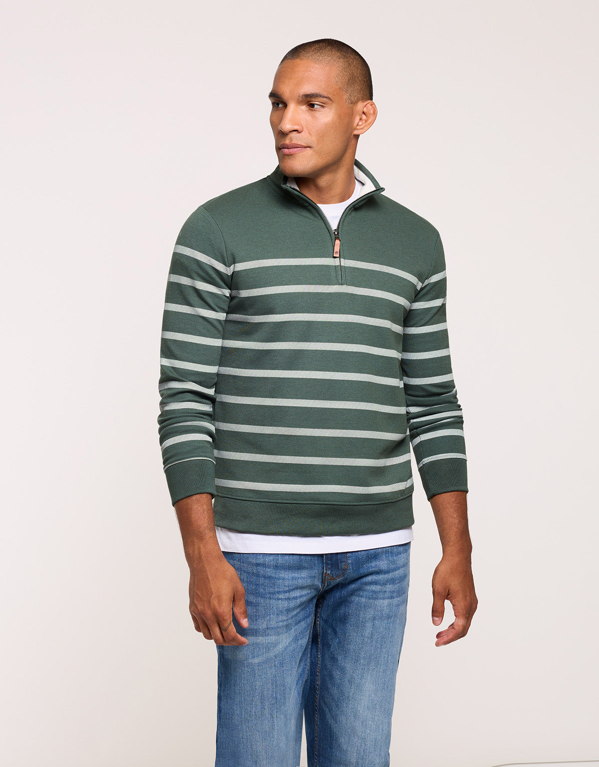 Khaki Striped Sweatshirt - Reach
