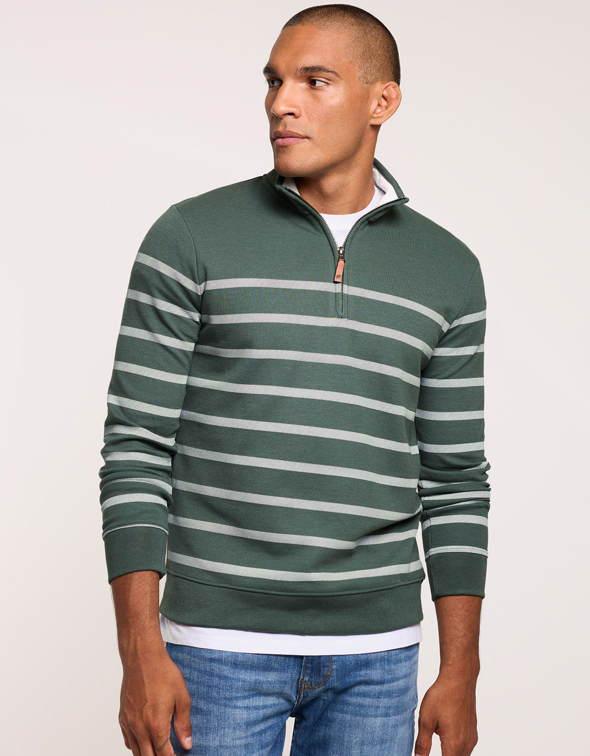 Khaki Striped Sweatshirt - Reach