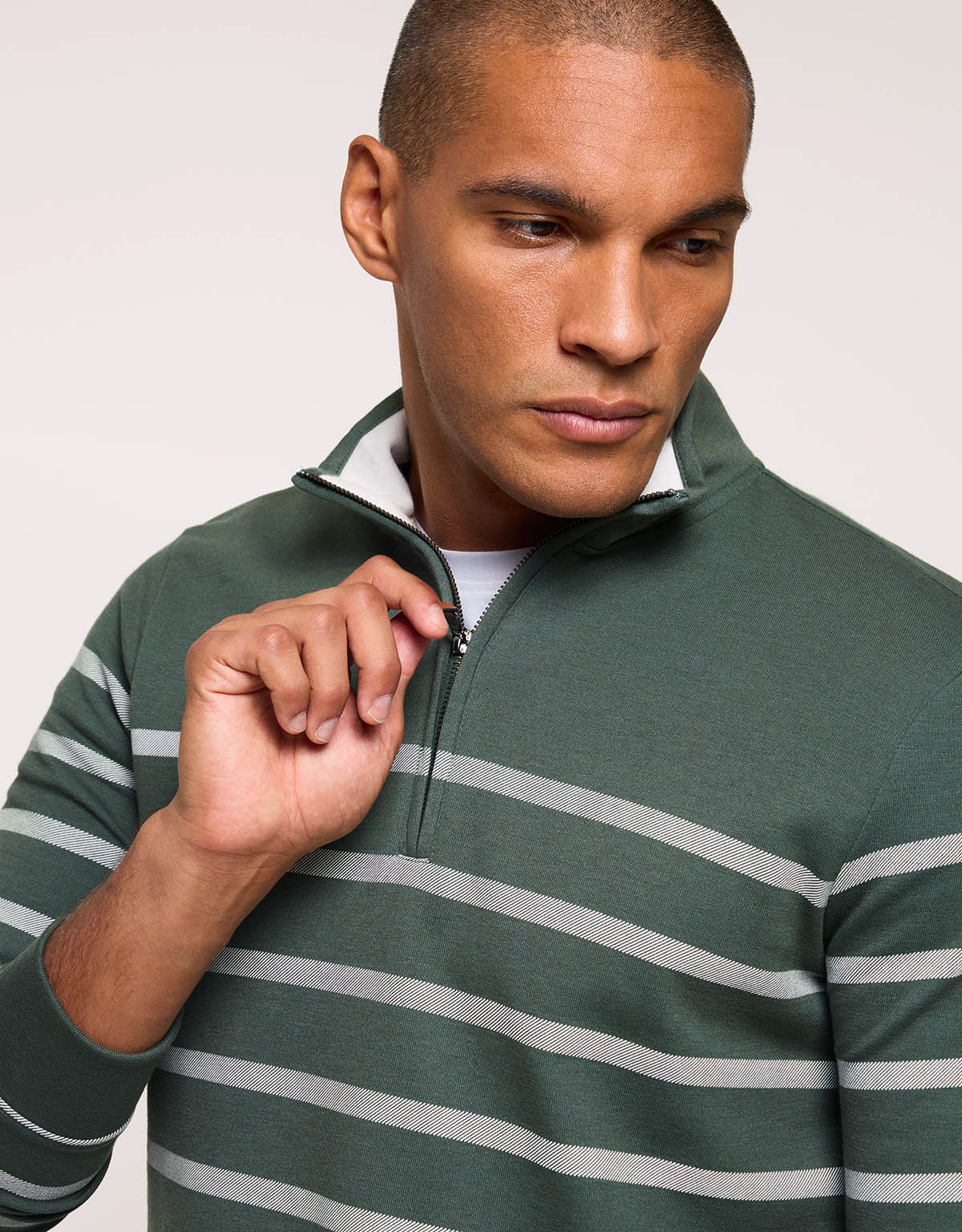 Khaki Striped Sweatshirt - Reach