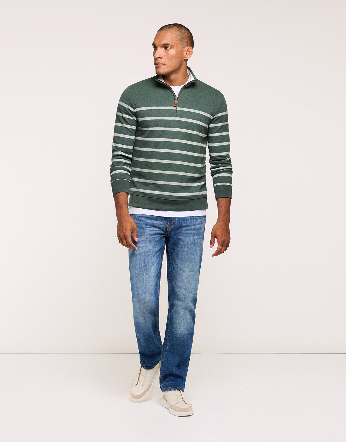 Khaki Striped Sweatshirt - Reach