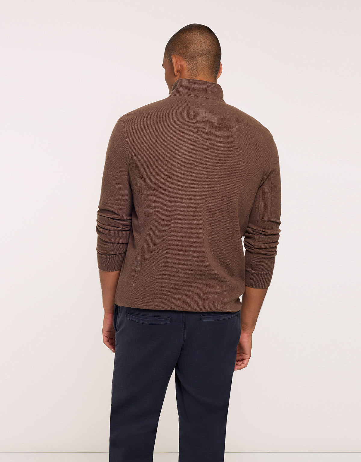 Brown Quarter-Zip Sweatshirt - Falkner