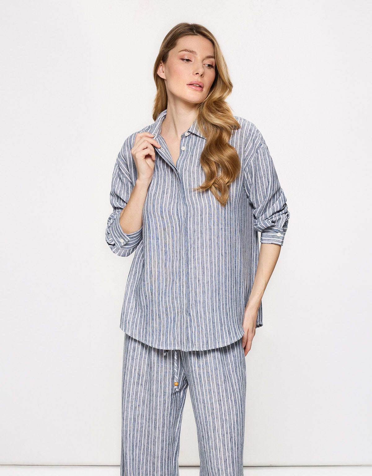 Blusa Manga Larga Azul - Bitania 1