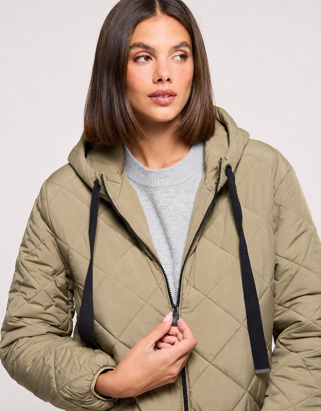 Khaki Hooded Jacket - Dumosa