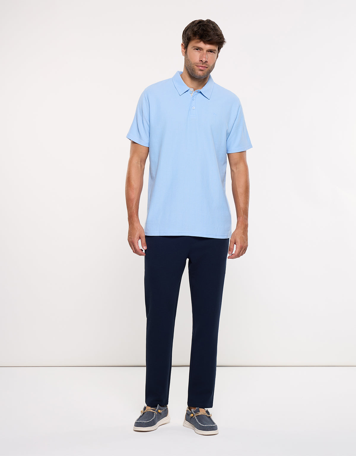 Polo Manga Corta Azul Celeste - Biebu 7