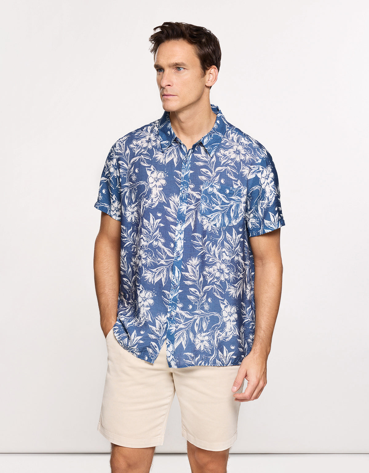 Camisa Manga Corta Azul Marino - Westcoast