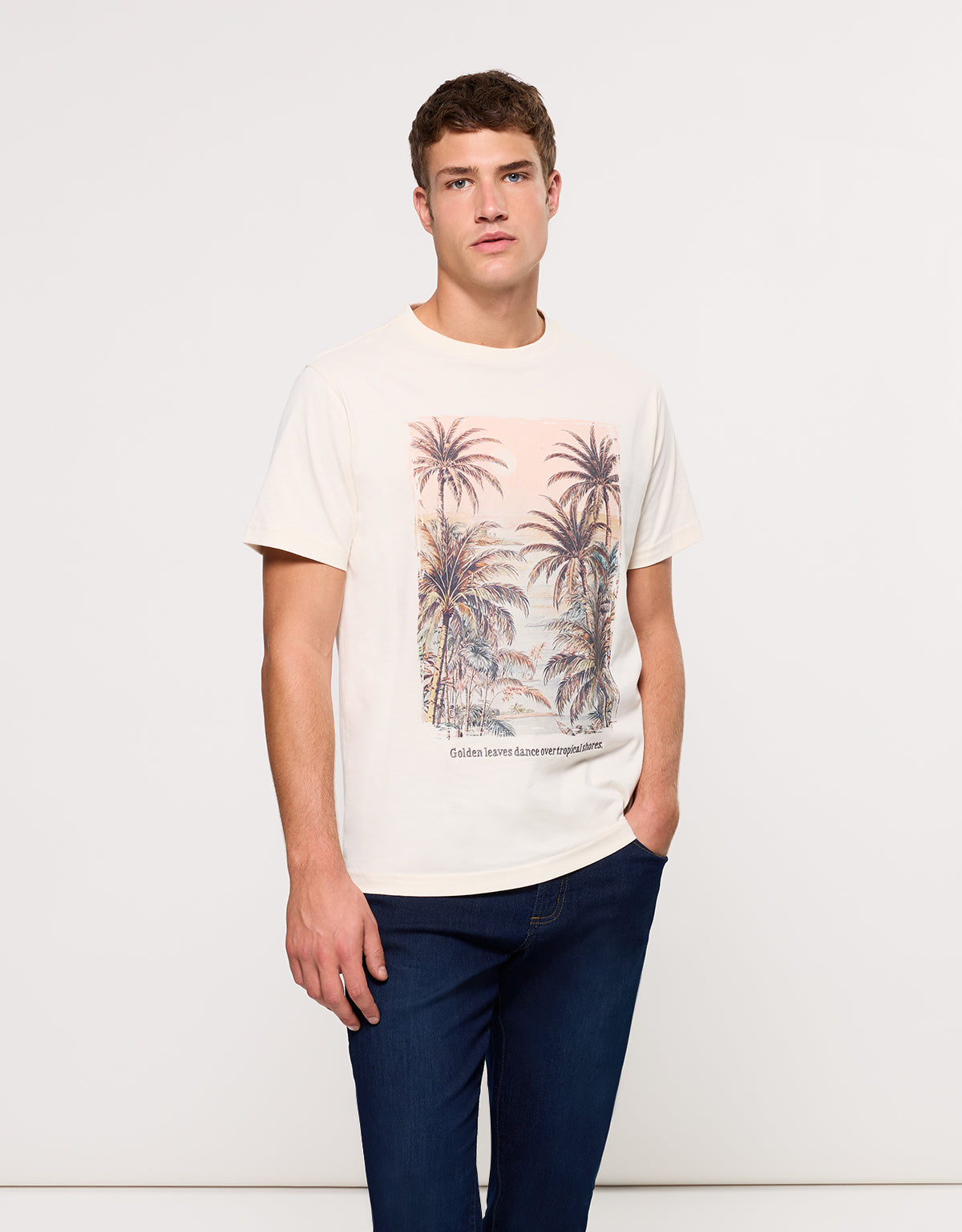 White Short-Sleeved T-Shirt - Rowento